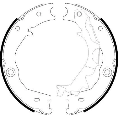 Image de HELLA 8DA 355 051 121 Mâchoires De frein à main avec levier KIA: CARNIVAL 2, / GRAND 3