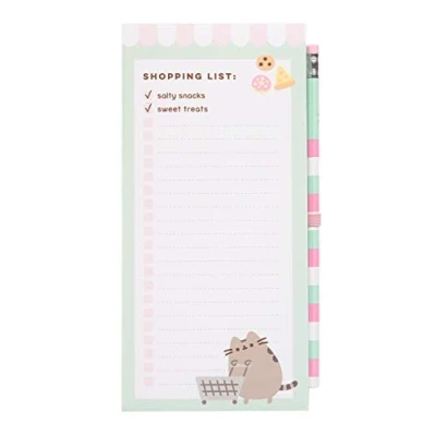 Image de Grupo Erik bloc notes magnétique Pusheen Liste de courses frigo avec crayon papier Feuilles détachables 10 x 21 cm, to do list note
