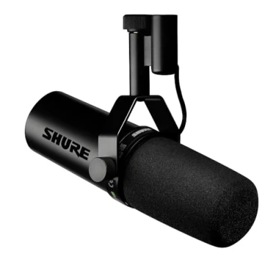 Image de Shure SM7dB Microphone Dynamique pour la Voix avec préampli intégré Le Streaming, Podcast, et l&#039;enregistrement, Son Chaud Doux, Construction Robuste, bonnette Amovible Noir