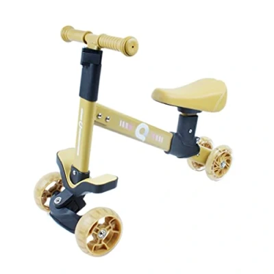 Image de Calma Dragon draisienne bebe avec selle ajustable, sans pédale, lumières LED et légèreté. Meilleure pour les enfants Jaune Couleur