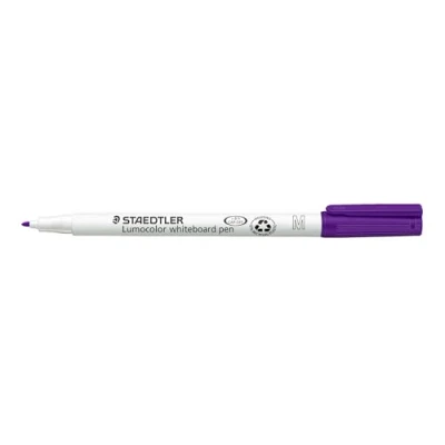 Image de Staedtler Lumocolor, Marqueur pour tableau blanc, idéal petits tableaux, peut rester décapuchonné 8h sans sécher, lot de 10 marqueurs couleur violette, 301 6