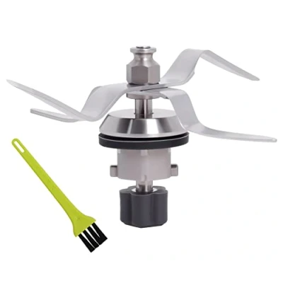 Image de Poweka Lame de Rechange en Acier Inoxydable Compatible avec Silvercrest Monsieur Cuisine Connect Robot Joint et Brosse Nettoyage