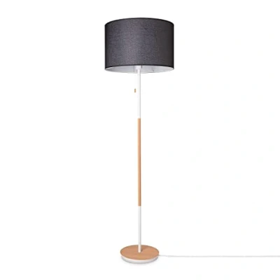 Image de Paco Home Lampadaire Lampe De Salon Abat Jour Tissu Textile E27 Lecture Scandinave Bureau