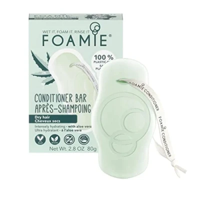 Image de Foamie Après Shampoing solide pour cheveux secs à l&#039;aloe vera qui hydrate intensément les cheveux, 100% vegan, sans plastique et sulfates 80g