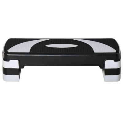 Image de HOMCOM Stepper Fitness Aerobic Hauteur reglable Surface antiderapante 80 x 31 20 cm Noir Gris Clair