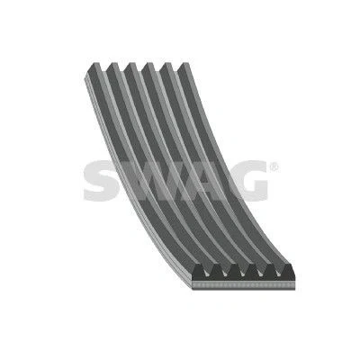Image de SWAG 60 92 8934 Courroie Poly V 1210 6 EPDM (éthylène propylène diène caoutchouc) RENAULT: CLIO 2, Kangoo I, I Express