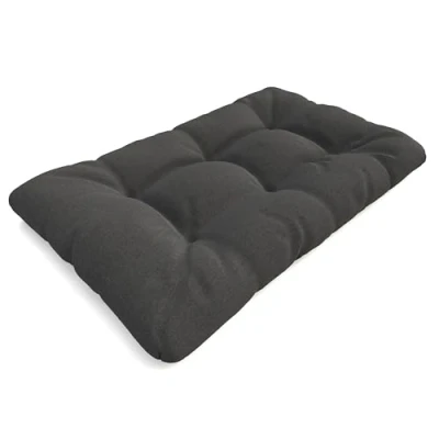 Image de POKAR Coussin Matelassé pour Palettes Euro 1x Assise 120cm x 80cm 12cm, en Mousse formée à Froid, très Confortable, Canapé de Jardin, Intérieur et Extérieur, sans Palette, Anthracite