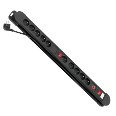 Image de Maclean Energy MCE10 Block multiprises 10 Slots avec 2 interrupteurs
