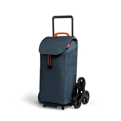 Image de gimi Tris Urban Shopping Trolley with 6 Wheels, 100% Polyester, 52 L, 44.1 x 50.7 95.6 cm, Grey, 168414