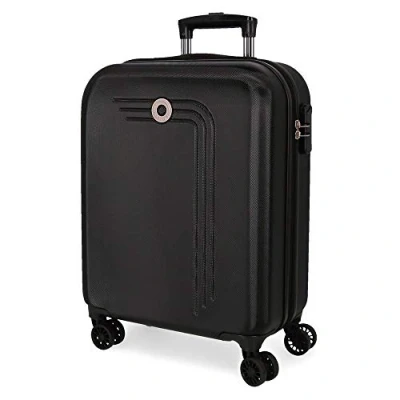 Image de Movom Riga Valise Trolley Cabine Noir 40x55x20 cms Rigide ABS Serrure à combinaison 37L 2,8Kgs 4 roues doubles Bagage main