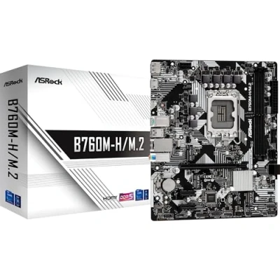 Image de ASROCK Carte Mère B760M H/M.2 DDR5 (Intel LGA 1700) Micro ATX