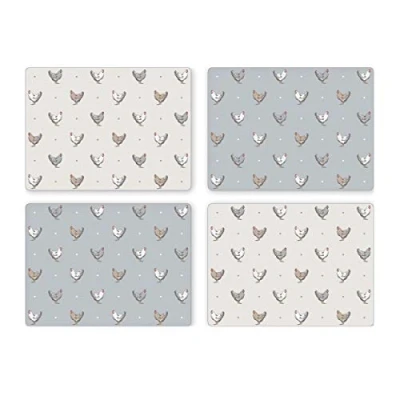 Image de Cooksmart Lot de 4 Sets Table, Bleu, Each Mat Measures 29 x 21.5cm