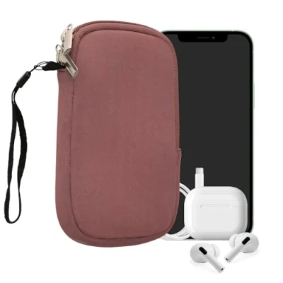 Image de kwmobile Housse Universelle Smartphone Pochette de Protection 16,5 x 8,9 cm pour téléphone Portable L 6,5&quot; en néoprène Rose foncé