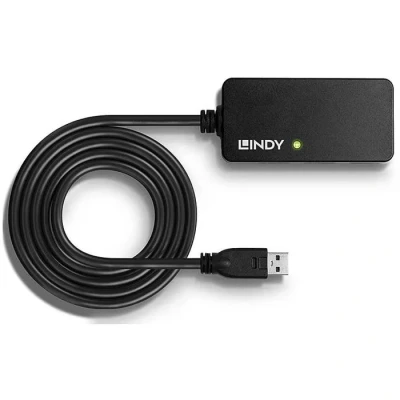 Image de Lindy 43159 hub &amp; concentrateur USB 3.2 Gen 1 (3.1 1) Type A 5000 Mbit/s Noir Neuf