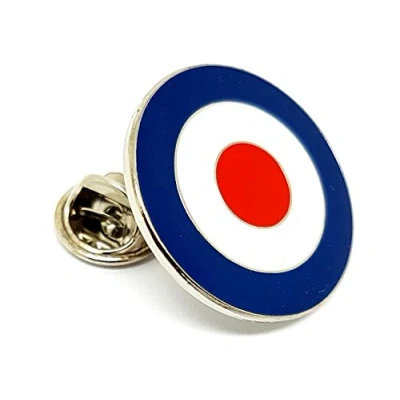 Image de Metal Enamel Pin Badge Scooter Vespa Lambretta RAF MOD Target Bullseye by Mainly
