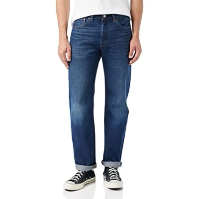 Image de Levi&#039;s 501 Original Fit Jeans Homme, Medium Indigo Stonewash, 28W / 32L