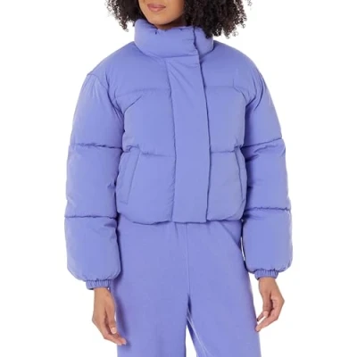 Image de Amazon Essentials Doudoune courte (disponible en Grande taille) Femme, Bleu Violet, 6XL taille