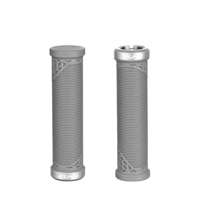 Image de FUNN Hilt JR poignées de Guidon VTT avec Un Seul Verrouillage à Serrage, vélo Serrure diamètre intérieur 19 mm, Courtes (Gris)
