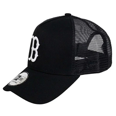 Image de New Era Boston Red Sox A Frame Trucker Cap Black White Edition One Size