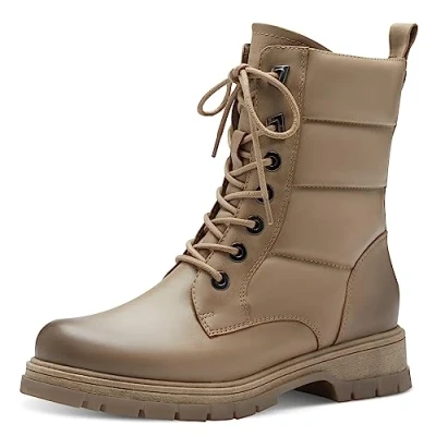 Image de MARCO TOZZI Femme 2 25232 41 341 Bottes à Lacets, Taupe, EU
