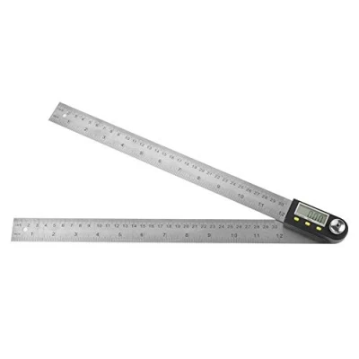 Image de Règle D&#039;angle Numérique 2 En 1 Angle Finder 0 300mm 360 Acier Inoxydable Rapporteur Electronique Goniomètre Jauge Écran LCD Avec Fonction De Verrouillage