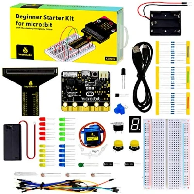 Image de KEYESTUDIO BBC Micro:bit de démarrage avec Microbit V2(Travailler Micro bit V1), Kit électronique pour Starter