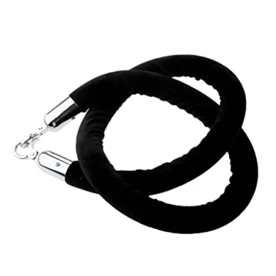 Image de Shiwaki Corde de Barrière Diviseur Files d&#039;Attente 1.5m Torsadée Cordon Séparation pour Poteaux Guidage Noir,