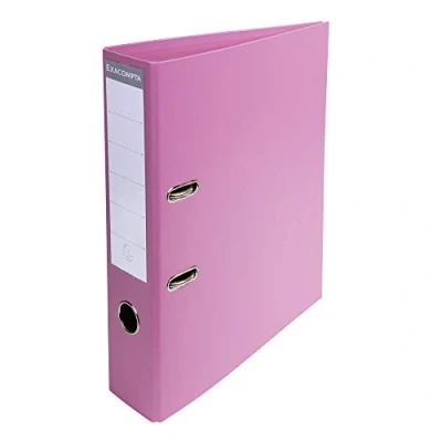Image de Exacompta Réf. 53755E 1 classeur à levier A4 Prem&#039;Touch Dos de 70 mm Mécanique 75 Dimensions extérieures : 32 x 29 7 cm Format classer Coloris Rose