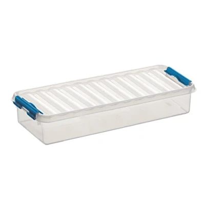 Image de Sunware Q Line Box 385 x 140 66 mm 2,5 L Transparent/Bleu