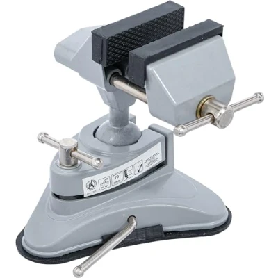 Image de BGS Diy 71017 Étau de table pivotable mâchoires 70 mm avec pied à ventouse