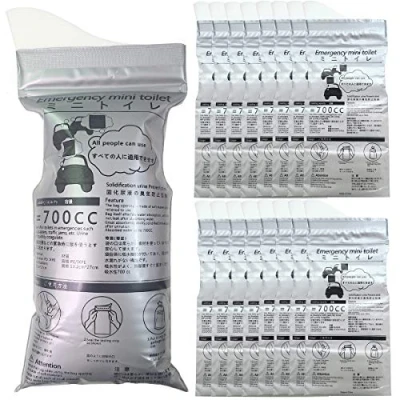 Image de Alled Urine Jetables 700ml,Sacs à Ordures Camping Sac d&#039;urgence Pee, Urinoir WC, Vomir pour Longs Voyages de Voiture Toilette Portable Enfant Hommes Femmes (16 Pack)