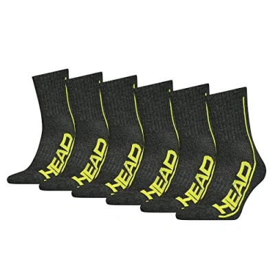 Image de Head Performance Short CREW 6 PACK Chaussettes, Taille: 39 42, Dunkelgrau
