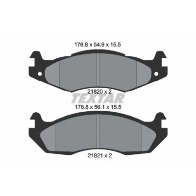 Image de TEXTAR 2182001 Jeu de plaquettes frein non préparé pour indicateur d&#039;usure JEEP: Cherokee II, Wrangler I SUV