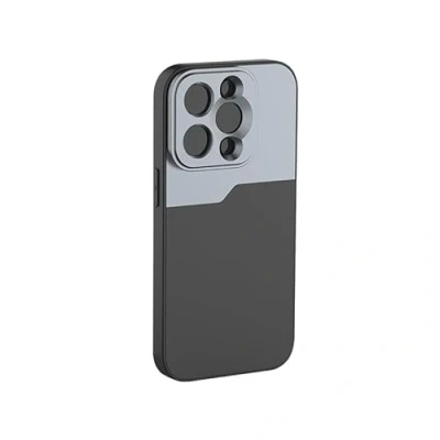 Image de MOJOGEAR 17mm Boîtier d&#039;Objectif pour iPhone 13 Pro Filetage Objectif Macro, Téléobjectif, Lentille Anamorphotique ou Adaptateur DOF Solide Noir/Gris