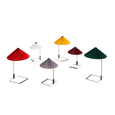 Image de HAY Matin 380 Lampe de table LED plissée, blanc