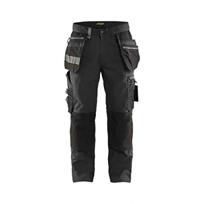 Image de Blaklader 15901343 Pantalon d&#039;artisan avec extensibilité, Gris foncé/Noir, taille C52