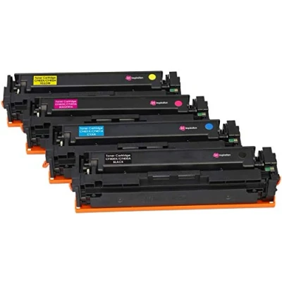 Image de Ink Inspiration Pack 4 Compatibles Toner Laser Remplacement pour 201X 201A HP Color Laserjet Pro MFP M277dw M277n M274n M252dw M252n Noir: 2800 Pages &amp; Cyan/Magenta/Jaune: 2300
