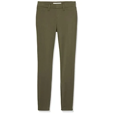 Image de Amazon Essentials Legging en Tricot Extensible Facile à Enfiler (Grande Taille Disponible) Femme, Vert Olive Foncé, XXL courte