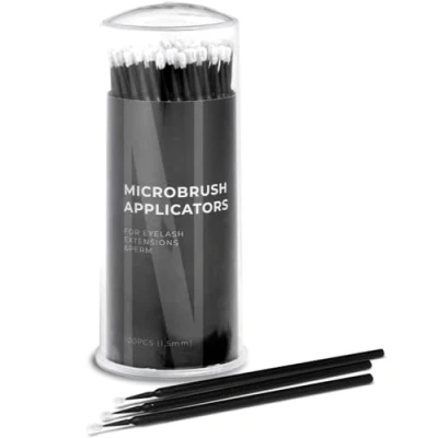 Image de Micro applicateurs brosses Nanolash 100 pcs microbrosses à cils, de cils jetables, microbrosse pour extensions (1,5 mm)