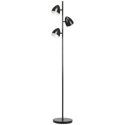 Image de HOMCOM Lampadaire sur pied salon style industriel 3 abat jours orientables en acier 38 x 28 169 cm noir