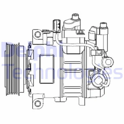 Image de DELPHI CS20474 compresseur De Climatisation 6SEU14 PAG 46 avec huile AUDI: Q5, A4 B7 Berline, B8 Berline