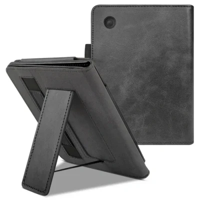 Image de Étui de liseuse IMOSHION Kobo Clara Noir Support intégré Élastique maintien