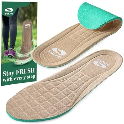 Image de SULPO Semelles intérieures Pour chaussures et pieds frais de rechange confortables homme femme travail, course, bottes, baskets Taille 39