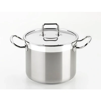Image de BRA Profesional Marmite avec Couvercle, 24 cm, Acier Inoxydable 18/10, Compatible Tous Feux Dont Induction
