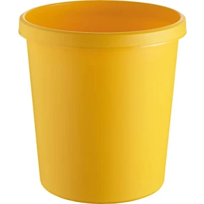 Image de helit Corbeille à papier/h6105818 Ø 310 mm, H mm Jaune Pqt. 18 L
