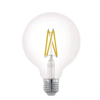 Image de Eglo ampoule LED globe E27, lampe classique dimmable, éclairage rétro, 7,5 watts (correspond à 60 watts), 806 lumens, blanc chaud, 2700 Kelvin, Edison G95, Ø 9,5 cm