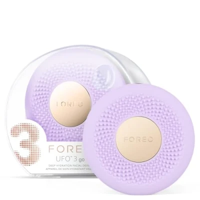 Image de FOREO UFO 3 go masque hydratant visage de voyage Anti âge Luminothérapie LED à spectre complet et lumière rouge Thermothérapie Massage T Sonic Compact Connecté par application
