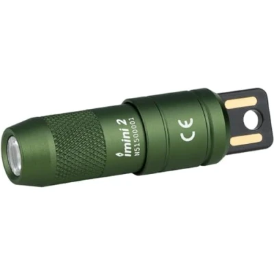 Image de OLIGHT I Mini 2 Port USB Magnétique Mains Libres Lampe de Poche Rechargeable 50 Lumens Lumière Douce Petite et Puissante Clé pour la Décoration(vert)