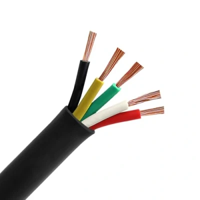 Image de AOHEWEI Cable pour Remorque 5 Fils 5m Câble Electrique Core Noir Caravane Un Camion Industrie (5 Fils)