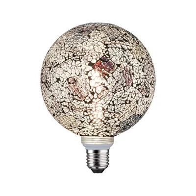 Image de Paulmann 28746 Lampe LED Miracle Mosaic G125 Globe 5 watts gradable Ampoule Noir LumiÃšre efficace Blanc chaud 2700 K E27
